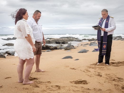 Wedding ceremony by Dr. Gerrit Rademeyer in Jan Kempdorp