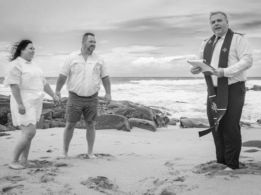 Wedding ceremony by Dr. Gerrit Rademeyer in Jan Kempdorp